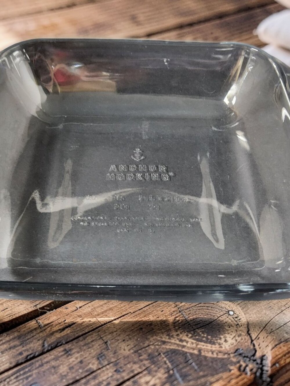 Vintage 1970s U.S.A. Clear Glass 9"W X 9"L X 2.25"D Baking Dish